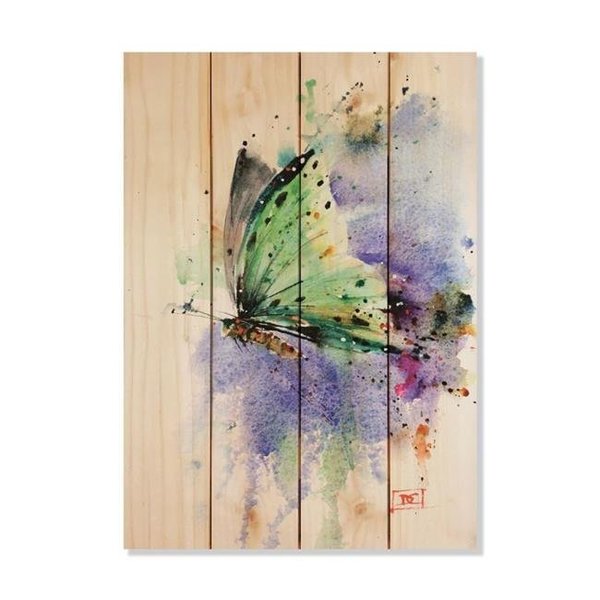 Wile E. Wood Wile E. Wood DCGBF-1420 14 x 20 in. Crousers Green Butterfly Wood Art DCGBF-1420